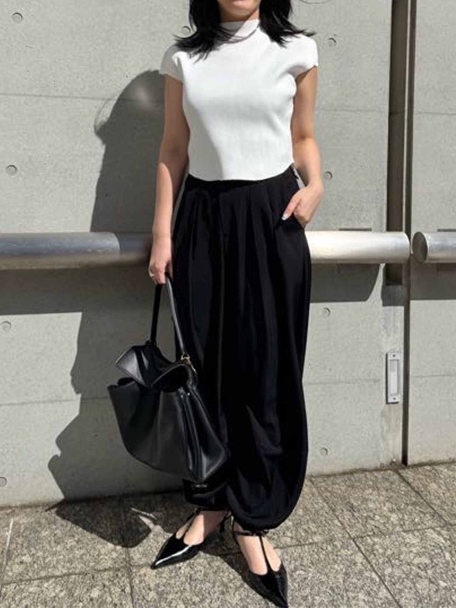 FRENCH SLEEVE KNIT TOP