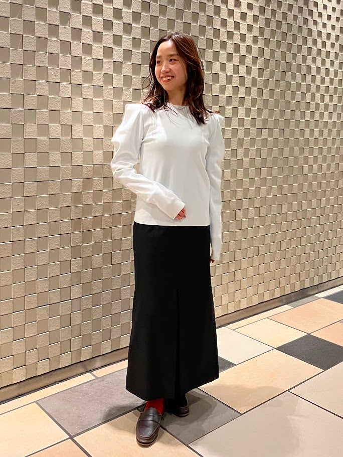 POWER SHOULDER KNIT PULLOVER