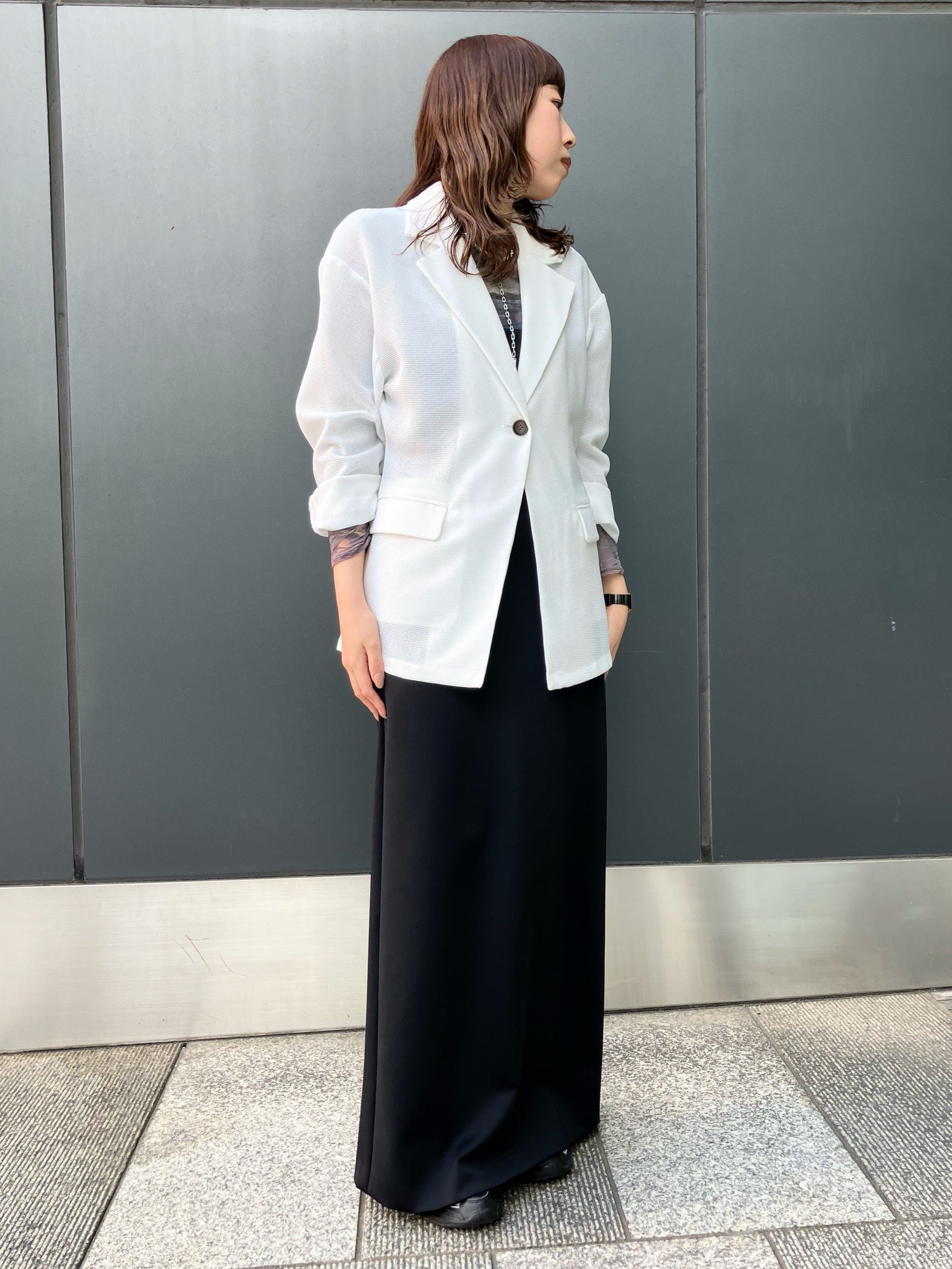 MESH WAIST FITTED JACKET