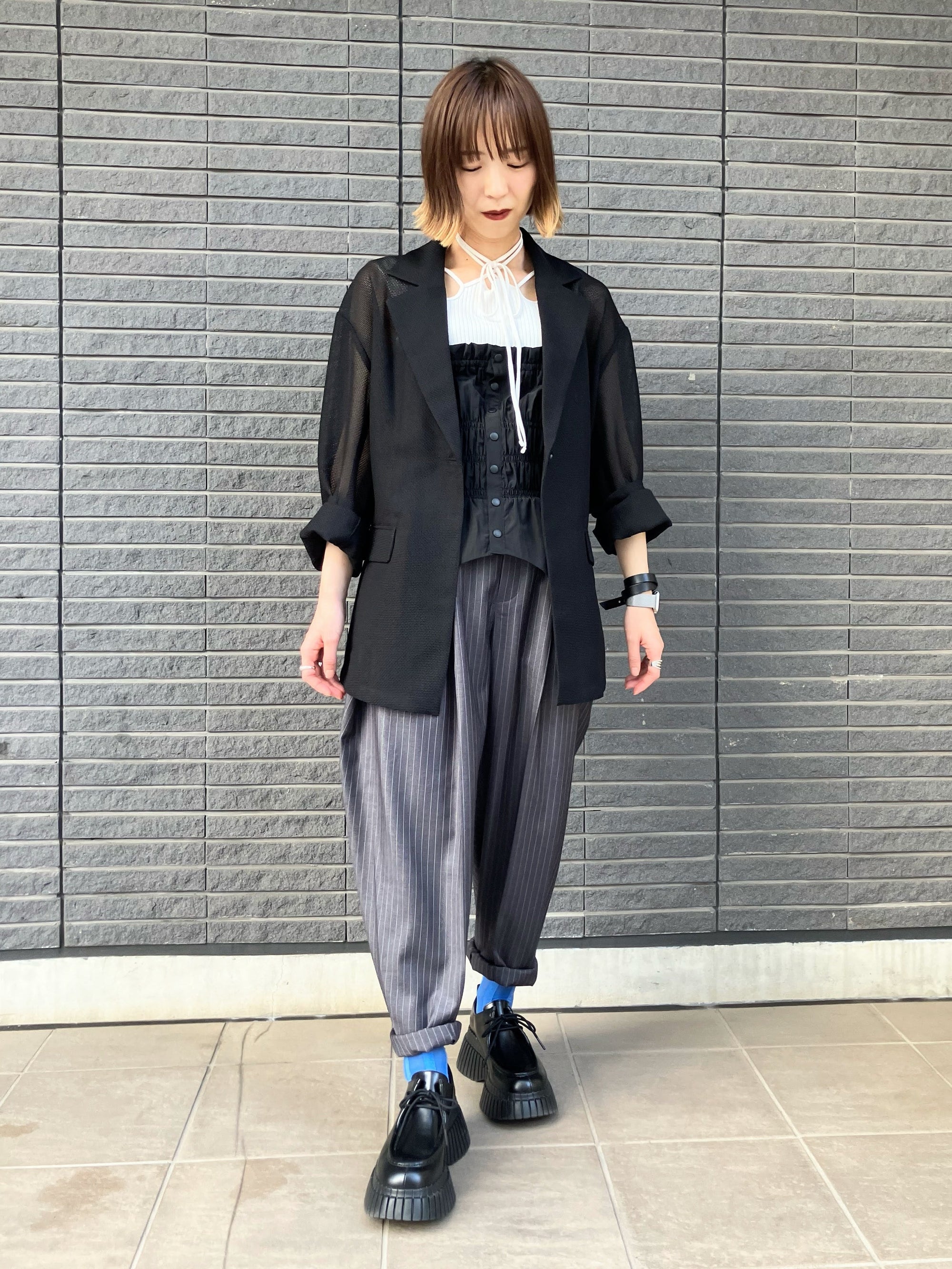 MESH WAIST FITTED JACKET