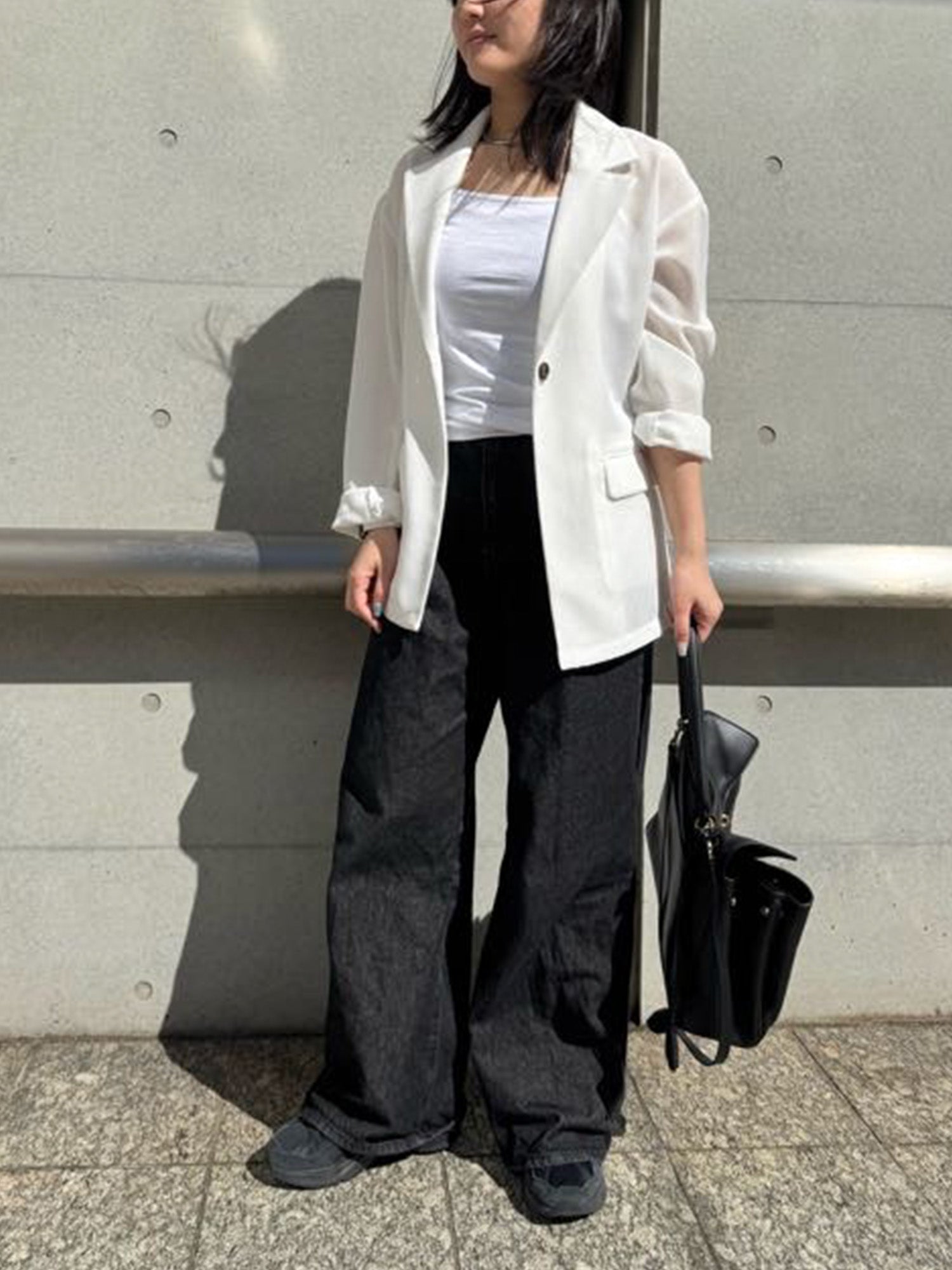 MESH WAIST FITTED JACKET