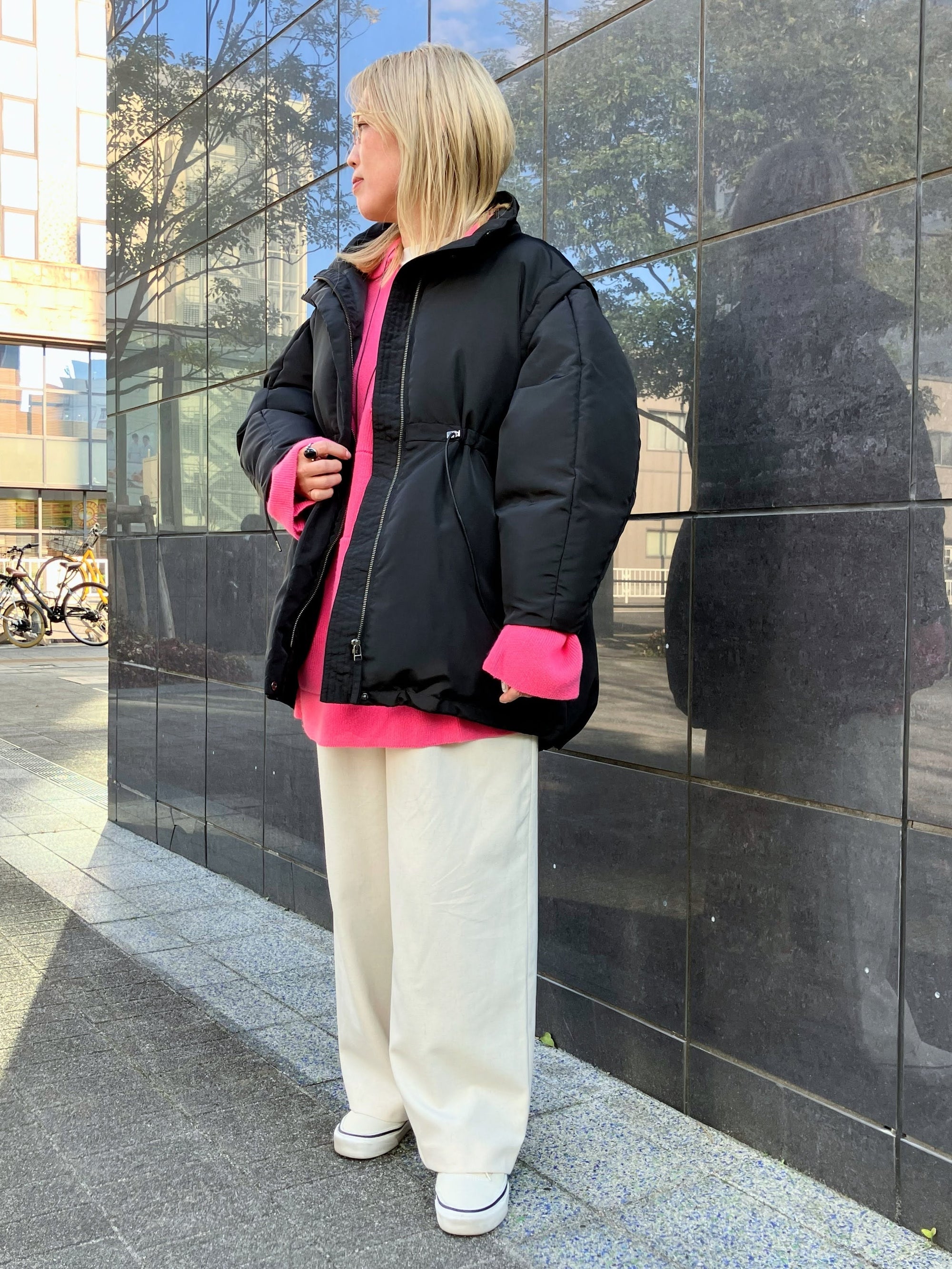 DETACHABLE FIBER DOWN JACKET