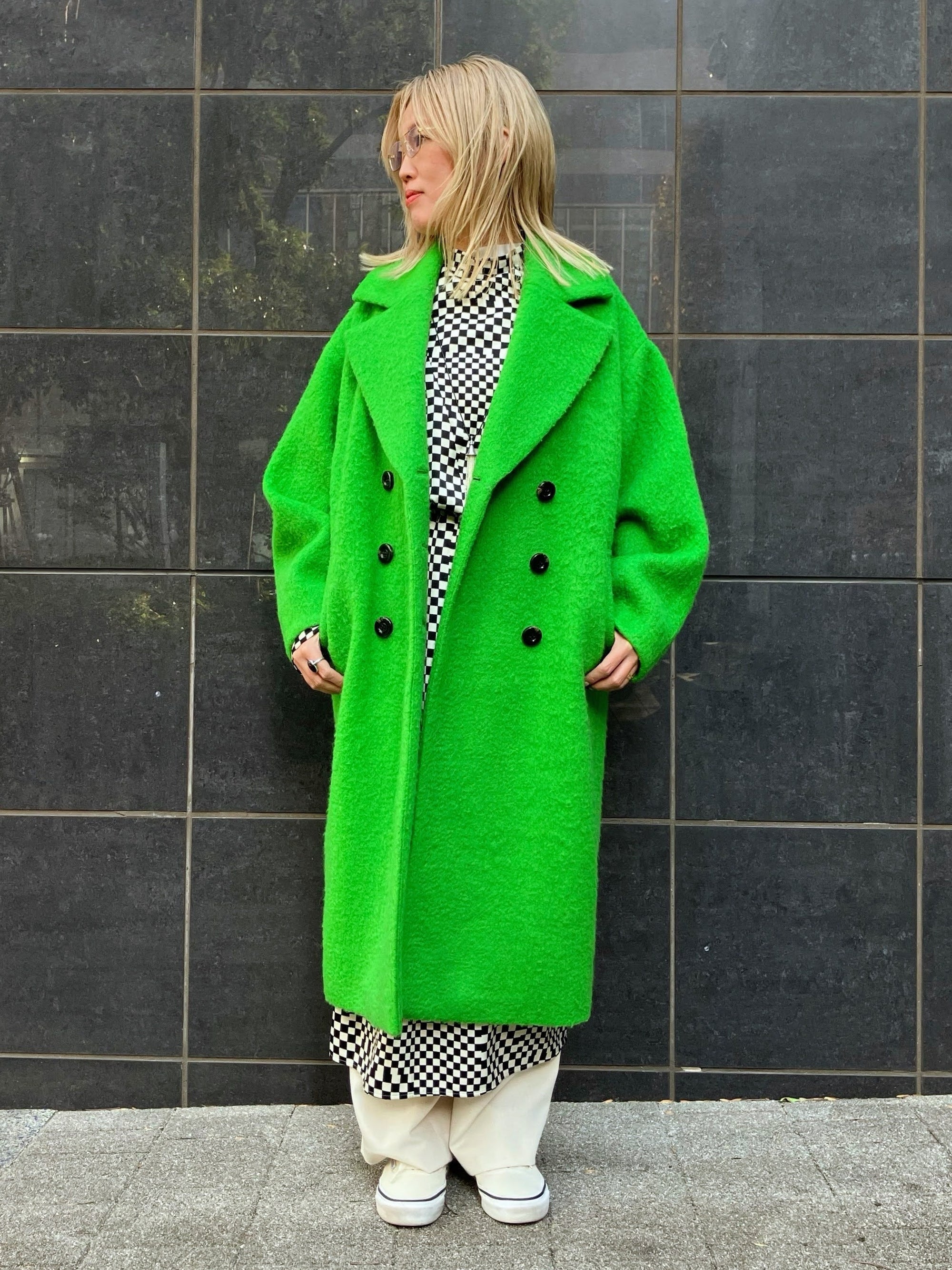 WOOL MIX COCOON LONG COAT