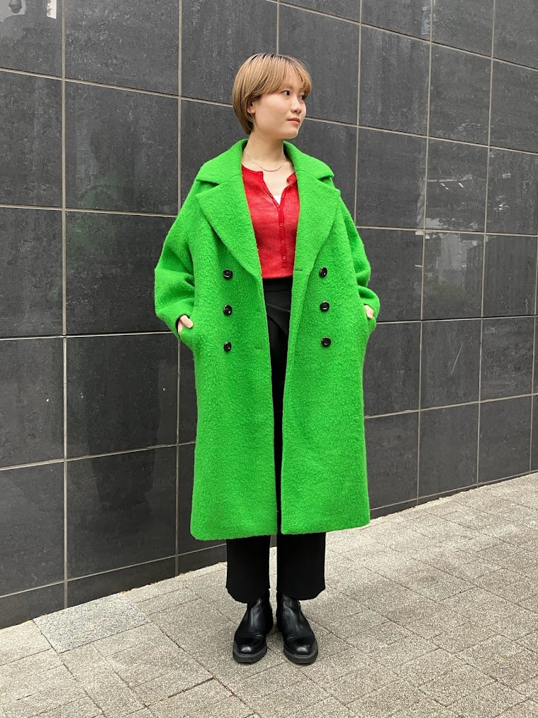 WOOL MIX COCOON LONG COAT