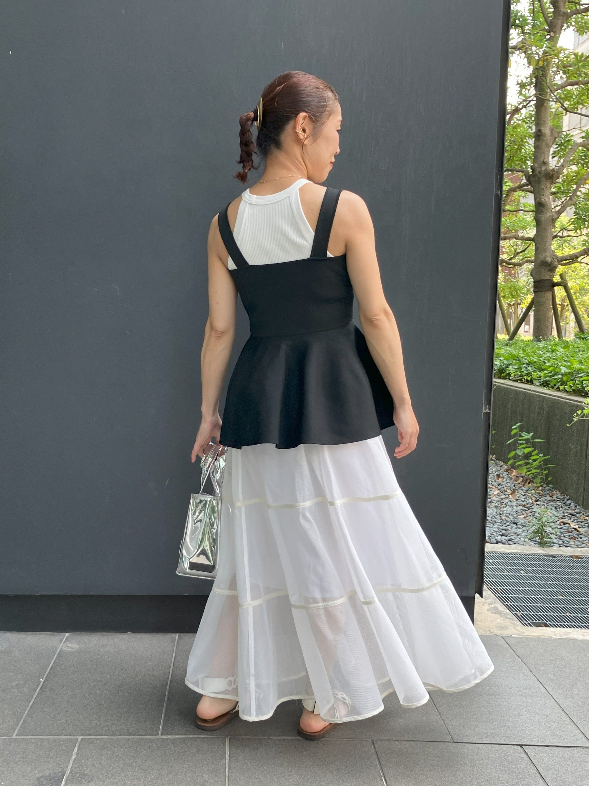 MESH TIERED SKIRT