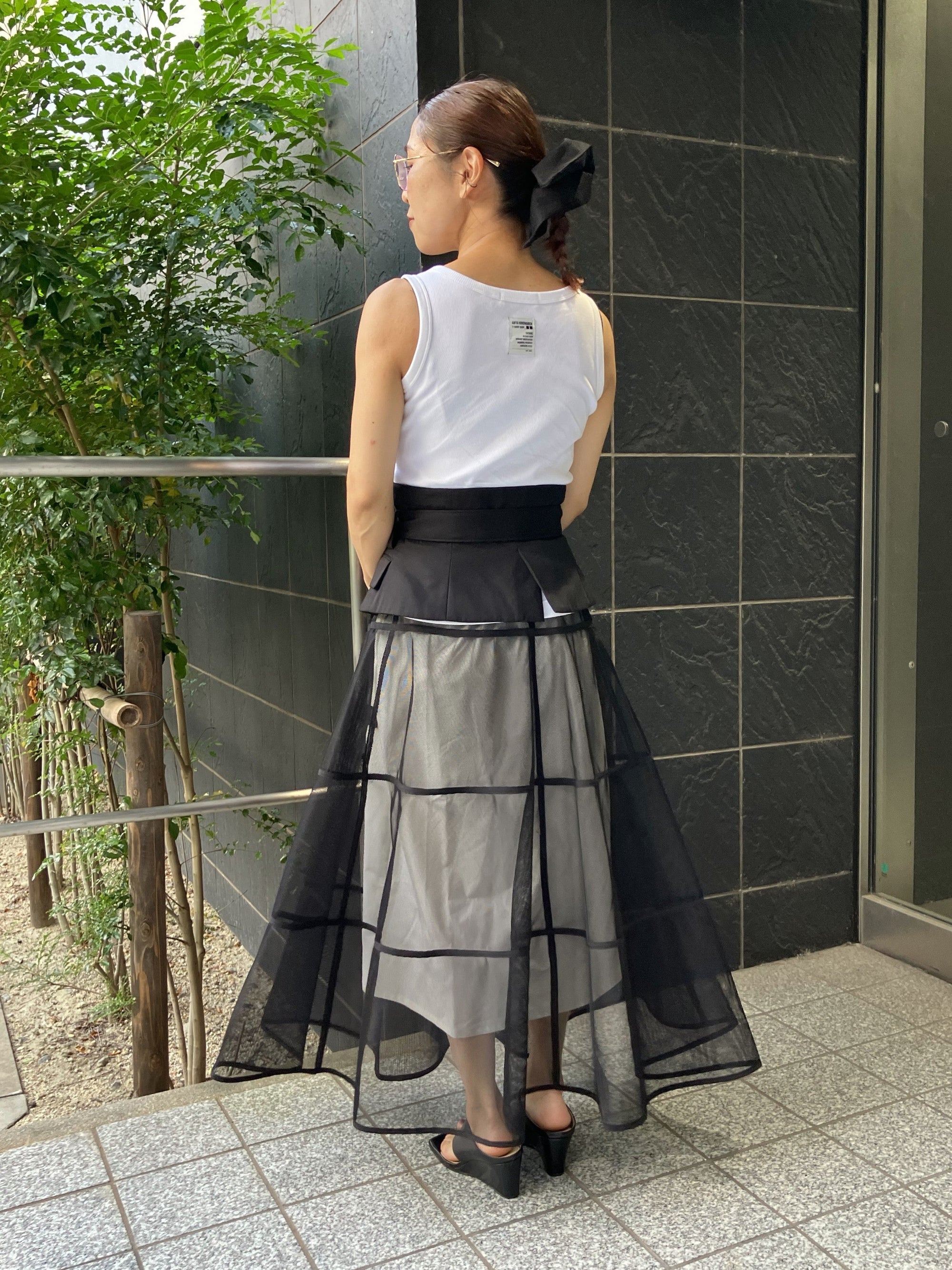 MESH TIERED SKIRT