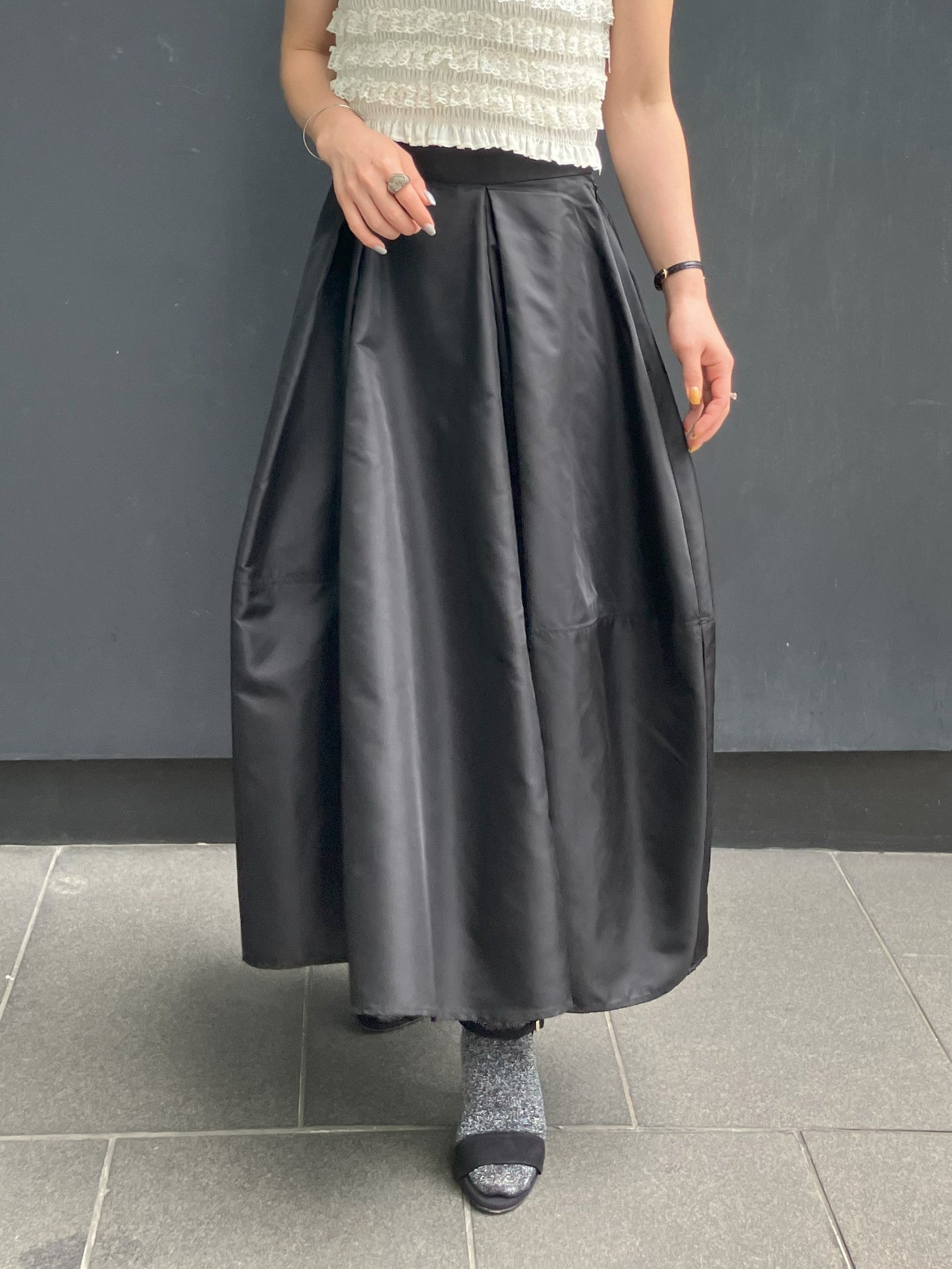 TAFFETA COCOON SKIRT