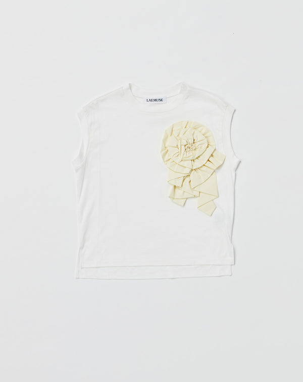 FRILL MOTIF FRENCH SLEEVE T-SHIRT