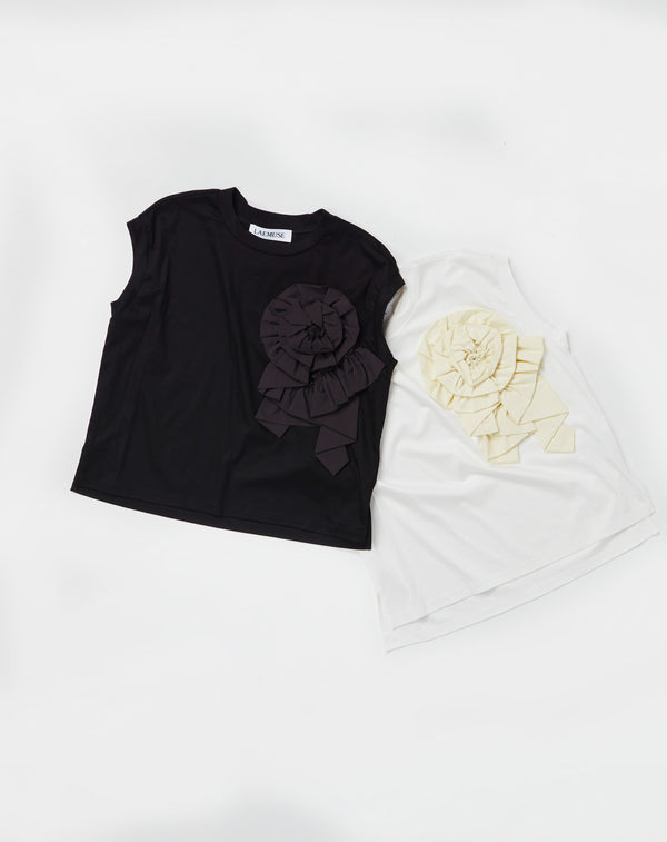 FRILL MOTIF FRENCH SLEEVE T-SHIRT