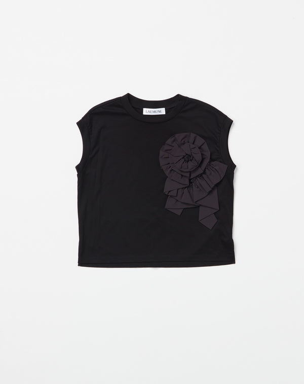 FRILL MOTIF FRENCH SLEEVE T-SHIRT