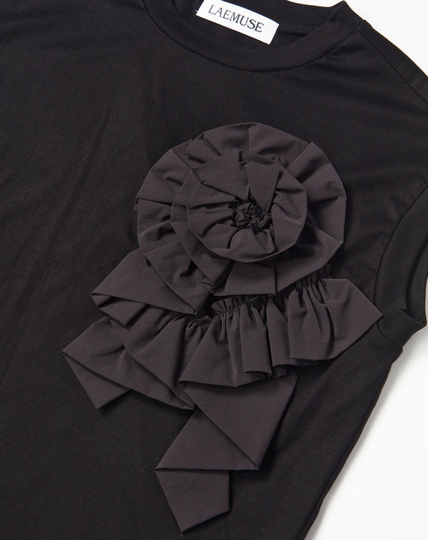 FRILL MOTIF FRENCH SLEEVE T-SHIRT
