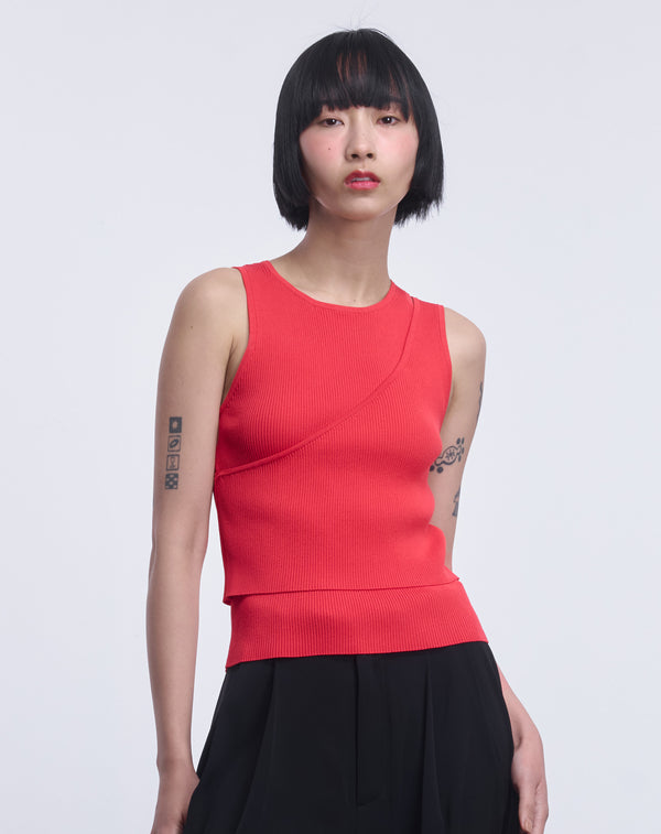 LAYERED KNIT TANK TOP