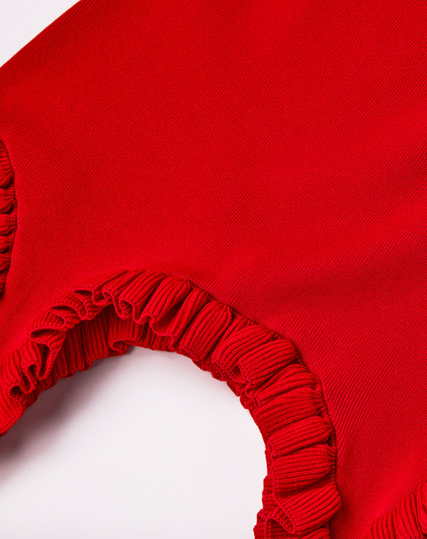 RUFFLE HEM KNIT TANK TOP