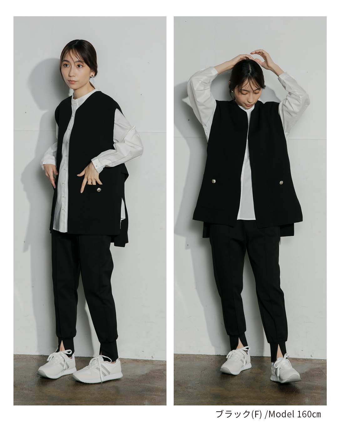 【2023AW】スポンディッシュ シルバー釦ポケ付きニットジレ|LAEMUSE