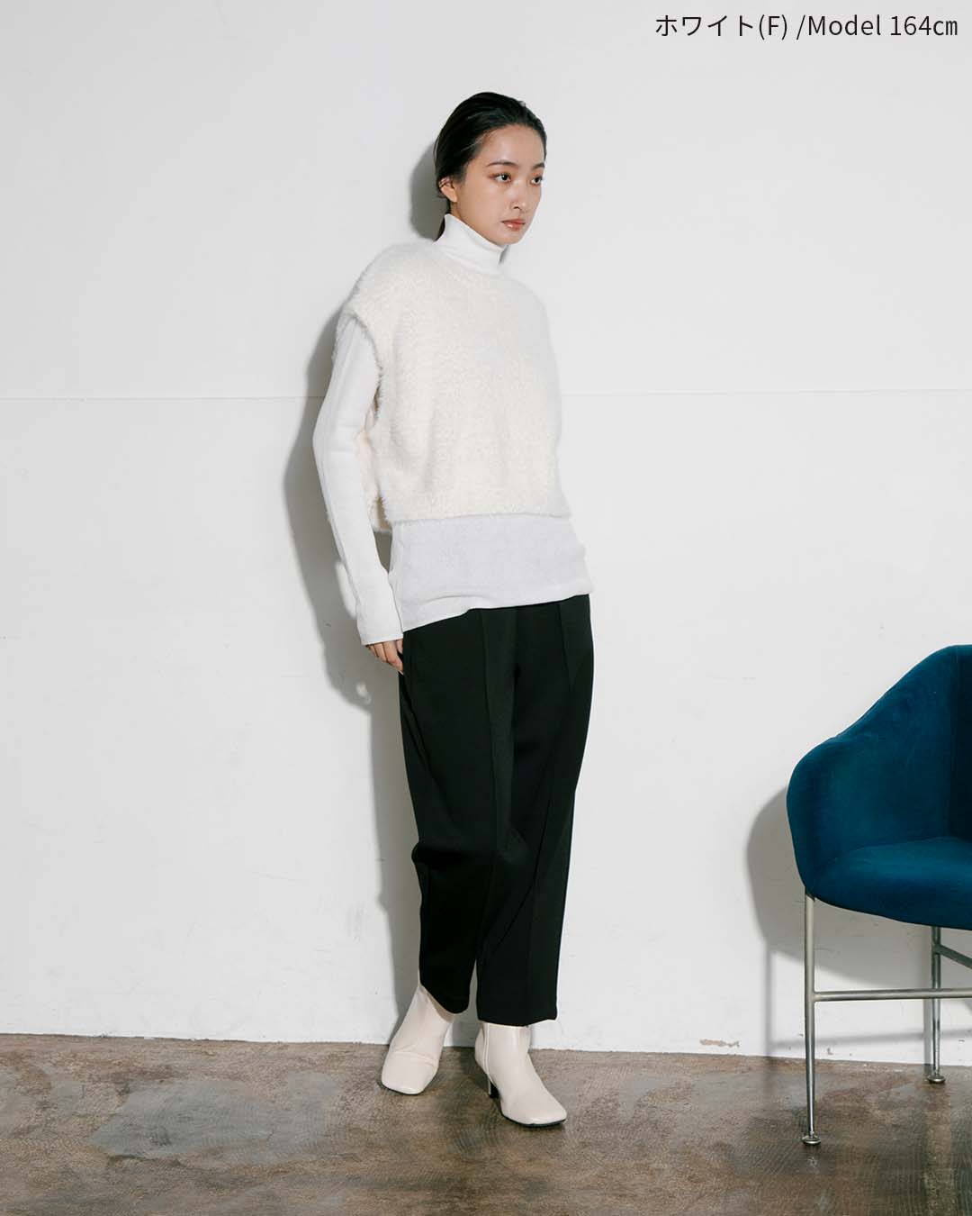 【2023AW】シャギーニットクルーネックベスト|LAEMUSE