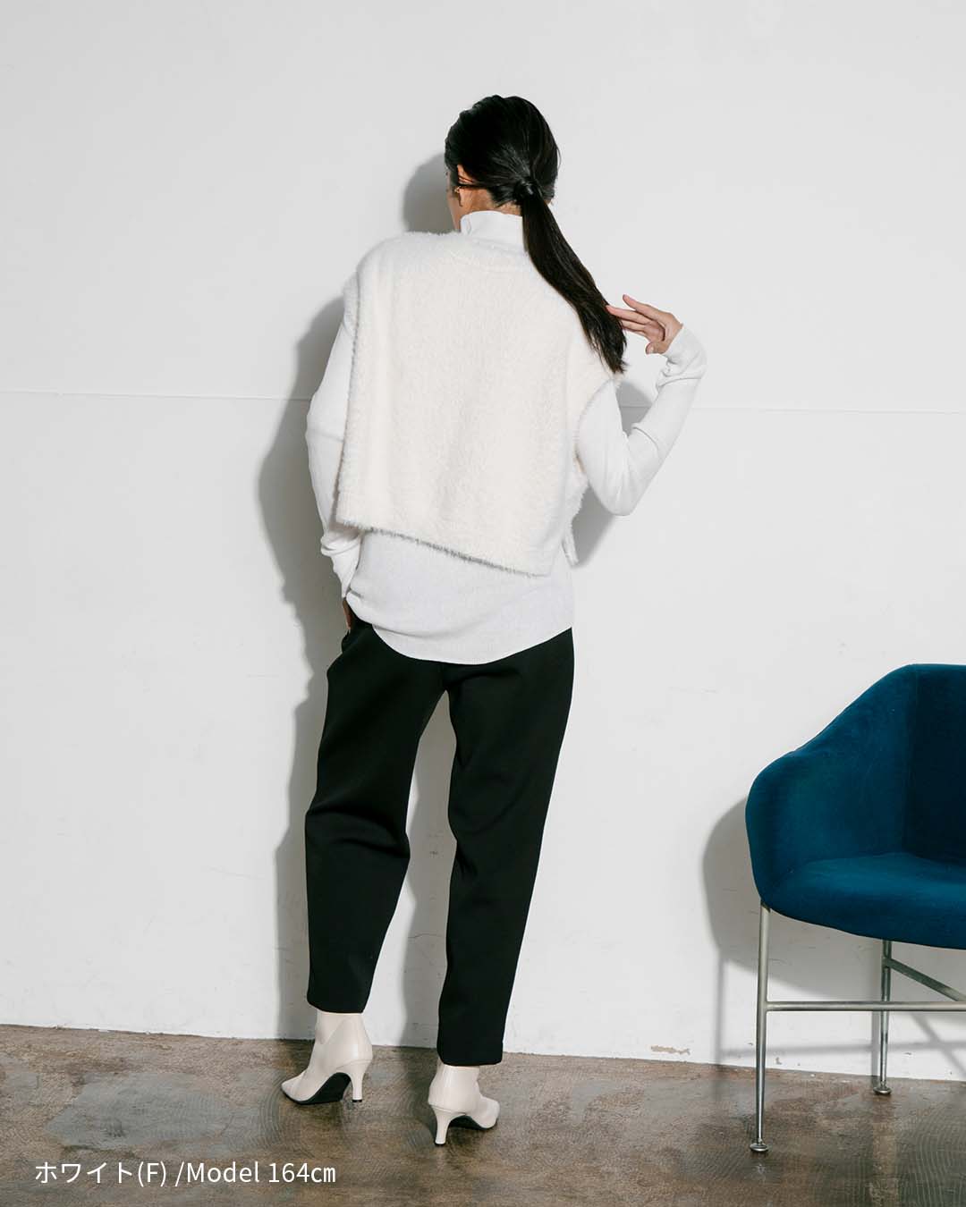 【2023AW】シャギーニットクルーネックベスト|LAEMUSE