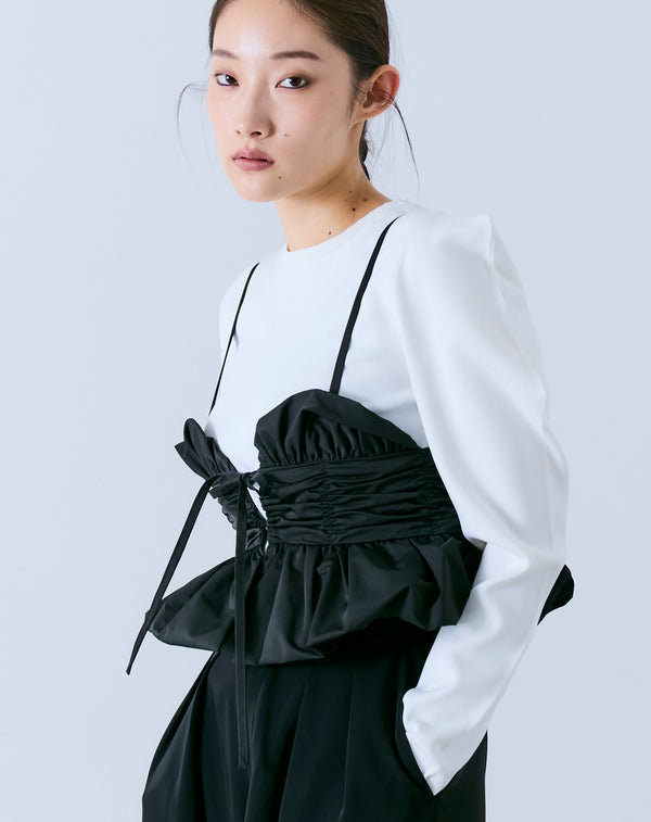 POWER SHOULDER KNIT PULLOVER