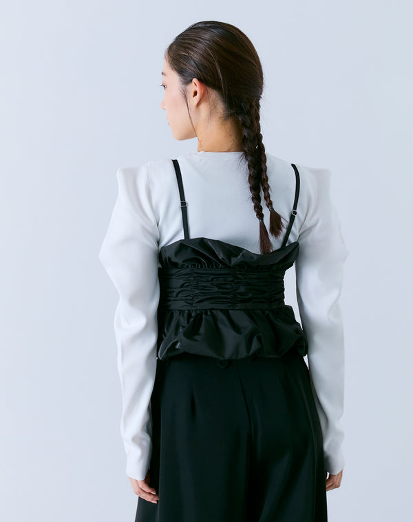 POWER SHOULDER KNIT PULLOVER