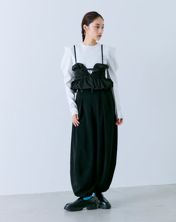 POWER SHOULDER KNIT PULLOVER