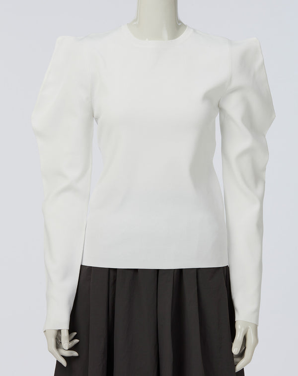 POWER SHOULDER KNIT PULLOVER