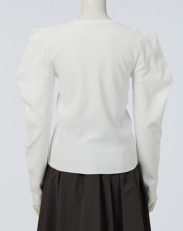 POWER SHOULDER KNIT PULLOVER