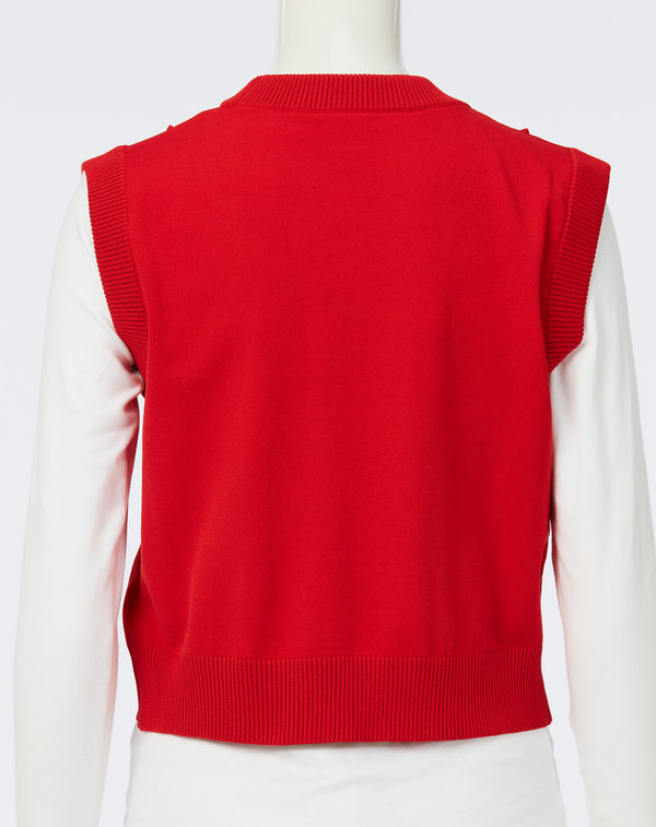 CUT-OUT RIBBON VEST