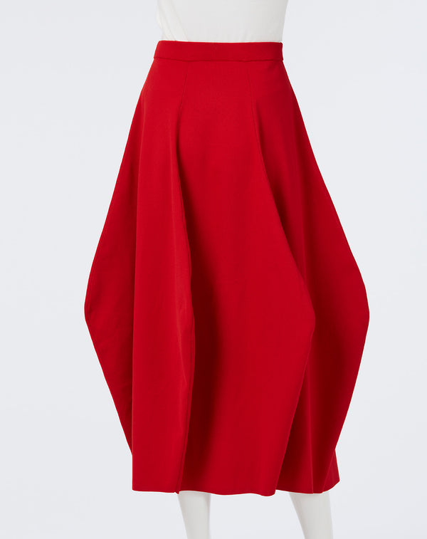 LANTERN-SILHOUETTE KNIT SKIRT