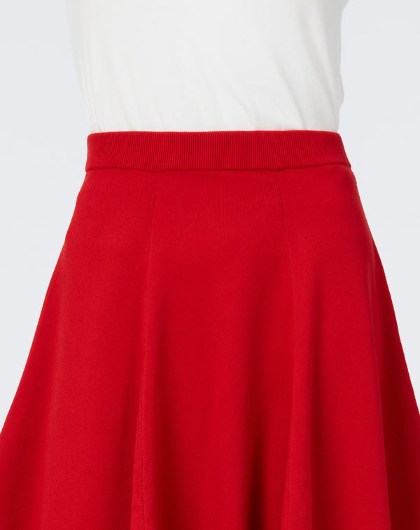 LANTERN-SILHOUETTE KNIT SKIRT