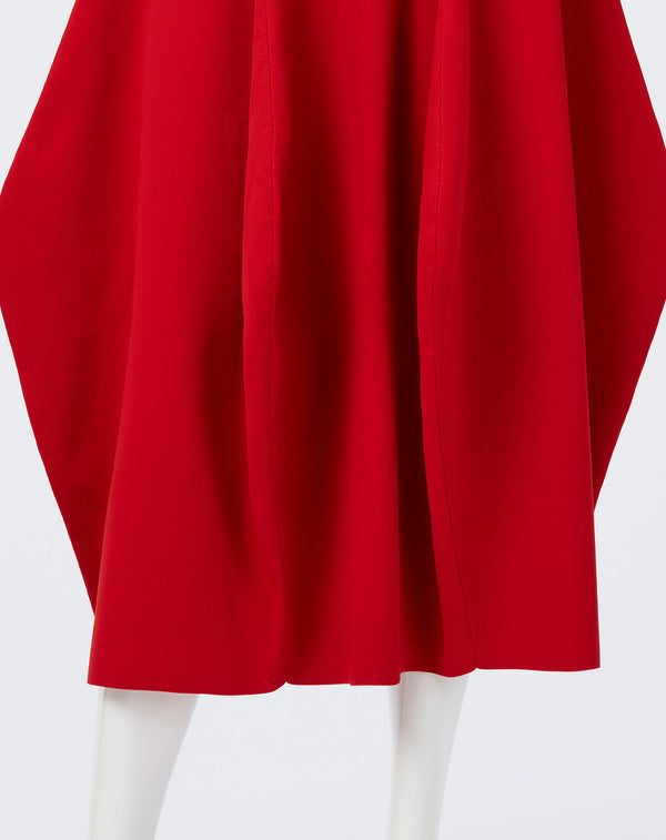 LANTERN-SILHOUETTE KNIT SKIRT