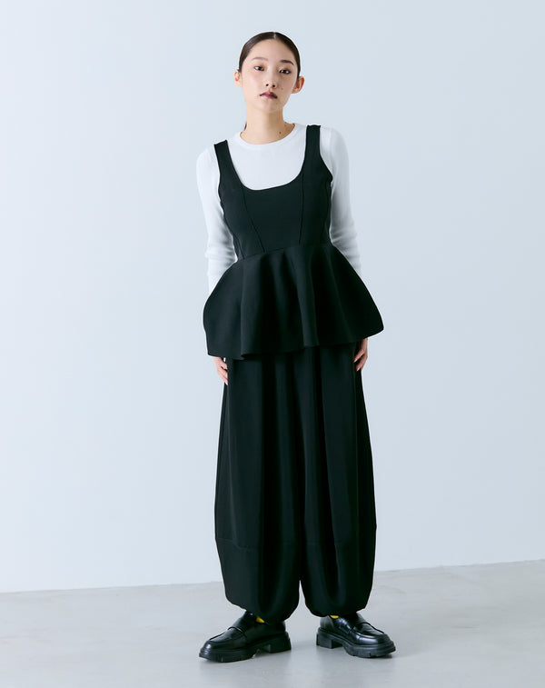 FRILLED SLEEVE KNIT PULLOVER