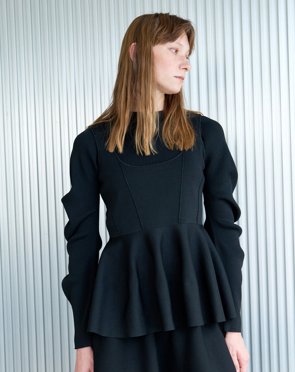 PEPLUM KNIT BUSTIER