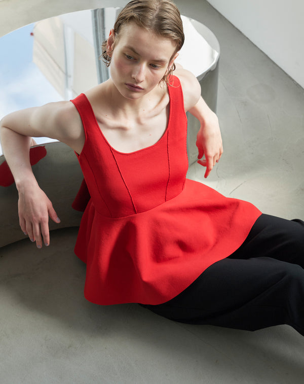 PEPLUM KNIT BUSTIER