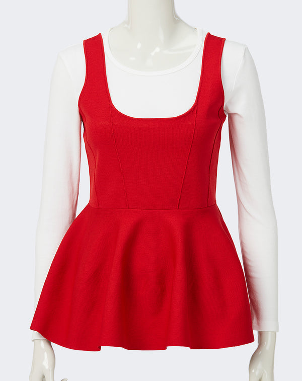 PEPLUM KNIT BUSTIER