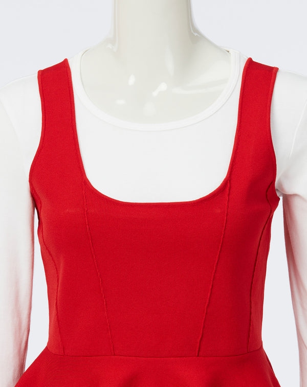 PEPLUM KNIT BUSTIER