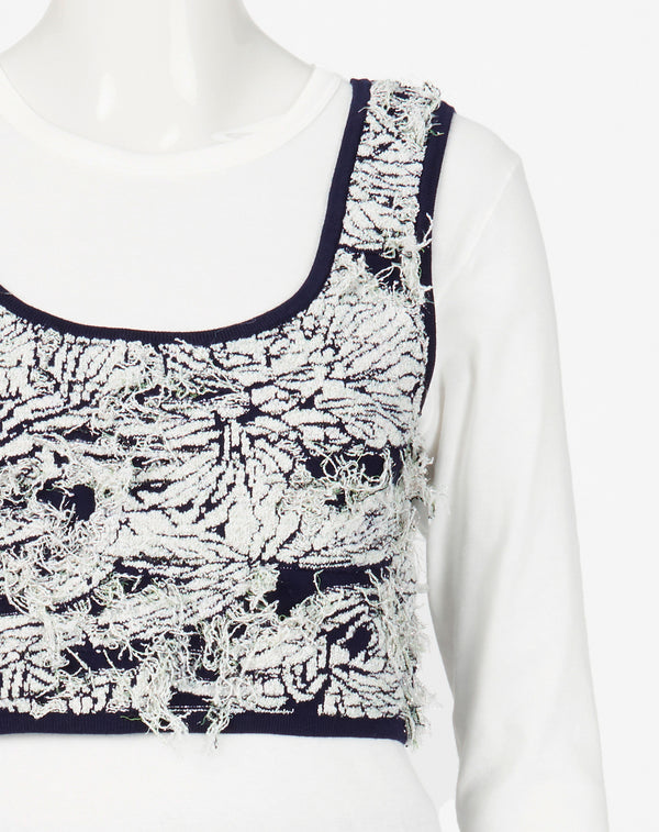 JACQUARD KNIT VEST
