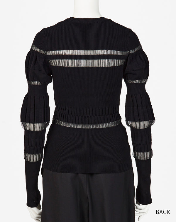 SHEER PANEL PULLOVER