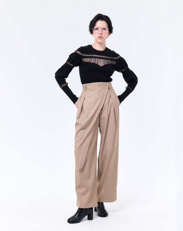 SHEER PANEL PULLOVER