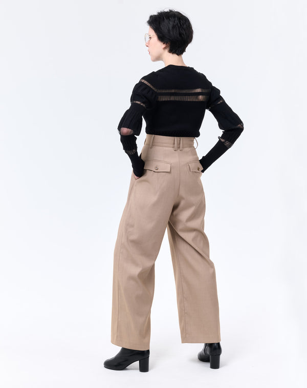 SHEER PANEL PULLOVER