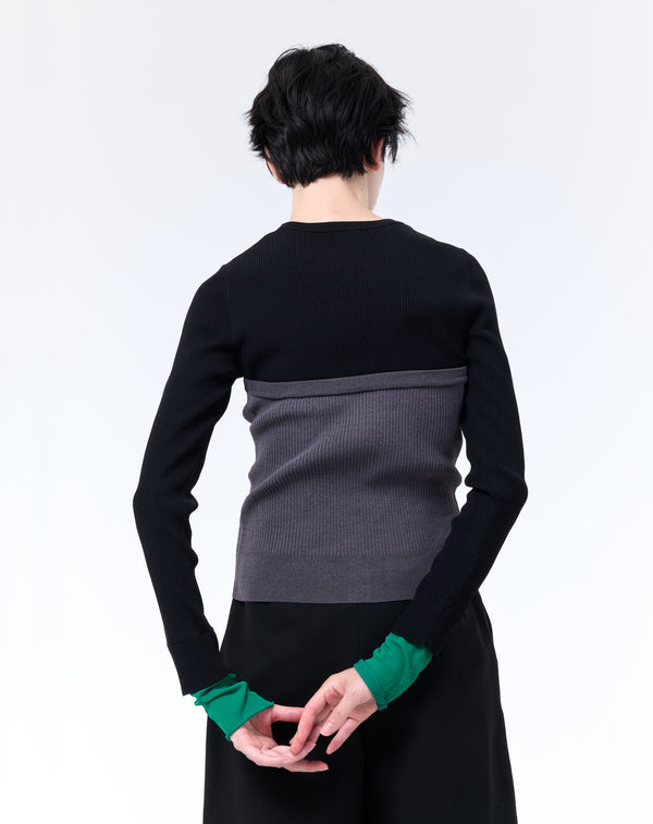 BUSTIER DOCKING RIB KNIT
