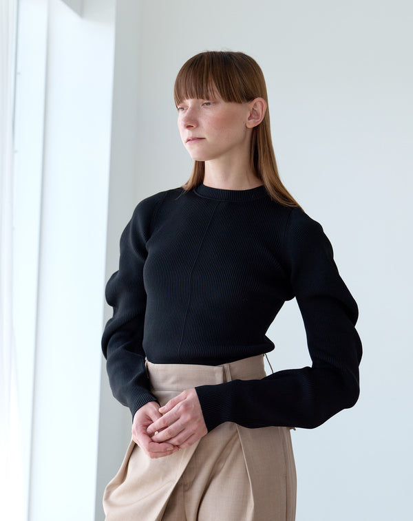 SPONDISH CURVED SLEEVE KNIT