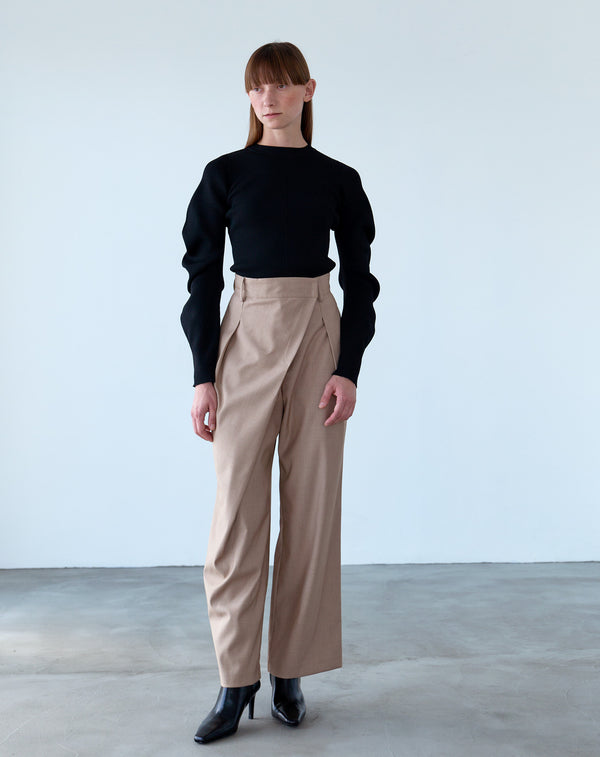 SPONDISH CURVED SLEEVE KNIT