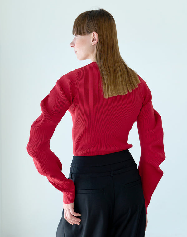 SPONDISH CURVED SLEEVE KNIT