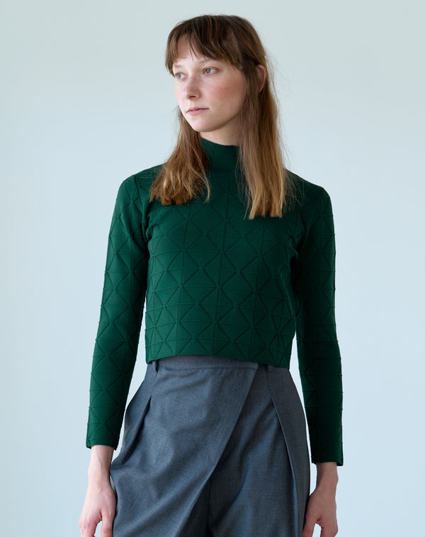 JACQUARD HIGH-NECK KNIT