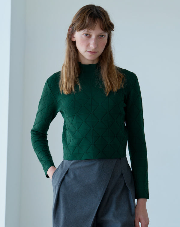 JACQUARD HIGH-NECK KNIT