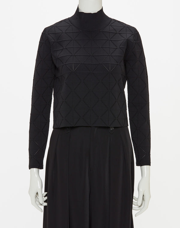 JACQUARD HIGH-NECK KNIT