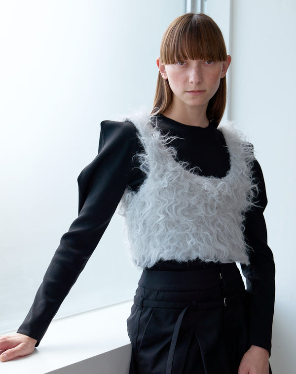 2WAY FLUFFY SHAGGY VEST