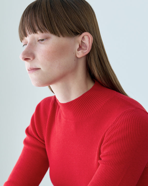 WOOL BLEND HIGH NECK KNIT