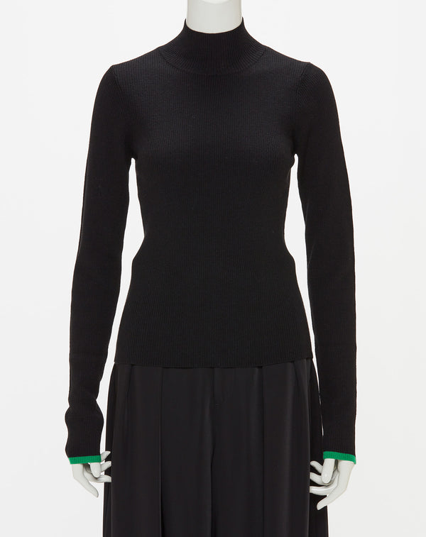 WOOL BLEND HIGH NECK KNIT