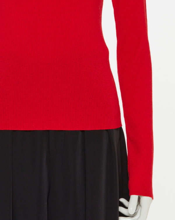 WOOL BLEND HIGH NECK KNIT