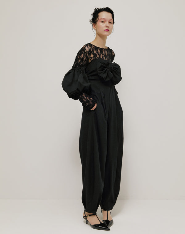 2WAY JUMPSUIT WITH RIBBON